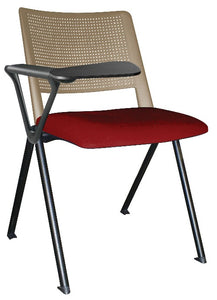 Silla REVOLUTION con paleta asiento tapizado y respaldo en polipropileno base pintada
