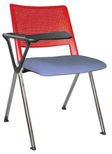 Cargar imagen en el visor de la galería, Silla REVOLUTION con paleta,  asiento tapizado y respaldo en polipropileno base cromada
