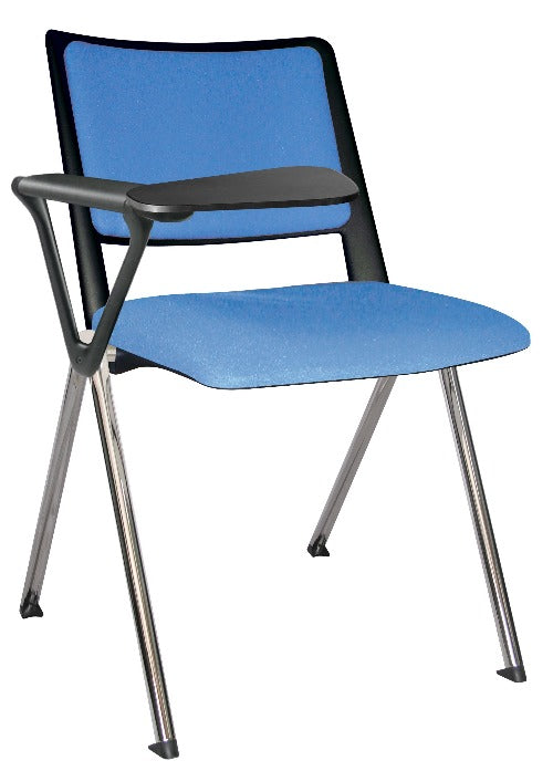 Silla REVOLUTION TAPIZADA con paleta, base cromada