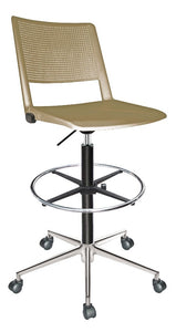 Silla REVOLUTION KIT CAJERO CROMADO, Respaldo y asiento en dos piezas en polipropileno