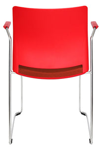 Silla Fija ALPHA Asiento Tapizado con Brazos