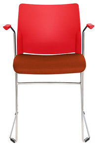 Silla Fija ALPHA Asiento Tapizado con Brazos