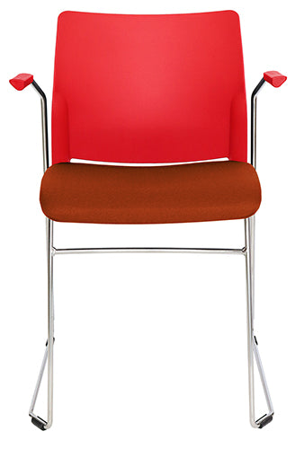 Silla Fija ALPHA Asiento Tapizado con Brazos