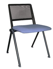 Cargar imagen en el visor de la galería, Silla Fija REVOLUTION Respaldo Malla Asiento Tapizado Base Pintada
