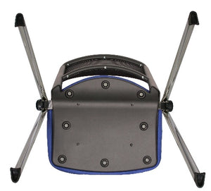 Silla Fija REVOLUTION Respaldo Malla Asiento Tapizado Base Cromada