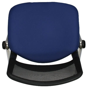 Silla Fija REVOLUTION Respaldo Malla Asiento Tapizado Base Cromada