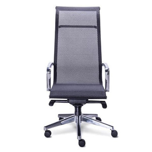 Sillón RE-1760 Retro Respaldo Alto con Cabecera (Tapizado en Red Negra)