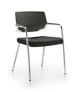 Silla COOL 4 RE-791P-C Puntos Estructura Cromada Asiento Piel Respaldo Polipropileno