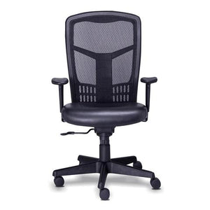 Sillón RP-4501 Ejecutivo En Mesh Respaldo Medio Tapizado en Piel