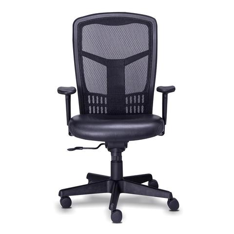 Sillón RP-4501 Ejecutivo En Mesh Respaldo Medio Tapizado en Piel