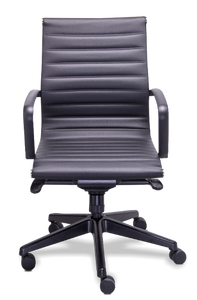 Sillón RE-1751N Retro Respaldo Bajo, brazos y estrella de aluminio pintados en negro