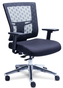 Silla RE-1391 Quadra Ejecutiva respaldo medio negra