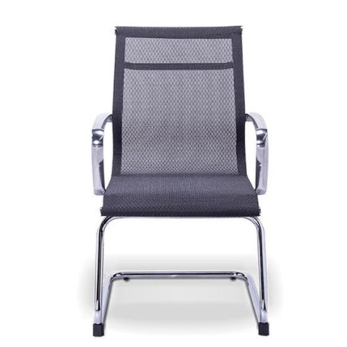 Silla RE-1765 Retro Respaldo Bajo Visitante (Tapizada en Red Negra).
