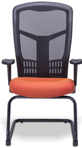Sillón RE-1955 Visitante en Malla Base Negro