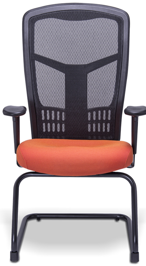 Sillón RE-1955 Visitante en Malla Base Negro