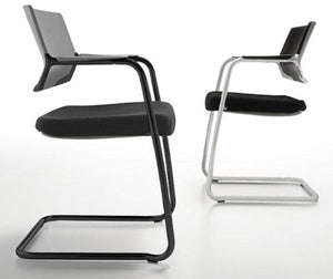 Silla COOL RE-790-C Estructura de Trineo en Cromo Tapizada en Tela.